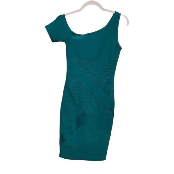 DRESS THE POPULATION Zanaida Dress NWT Sz Small Bodycon Emerald Green $218 MSRP - Picture 2 of 9